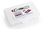RC Screwz rubber shielded bearing kit for Team XRAY X12 2024 in a clear plastic storage box with a product label.