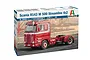Italeri 1/24 scale Scania R143 M 500 Streamline 4x2 truck model kit box showing a red truck on a dockside background.