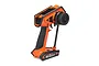 Spektrum DX6 Rugged orange 6-channel surface transmitter radio for RC cars, featuring a black steering wheel and rubberized protective bumpers.