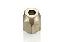 A small metallic shaft holder chuck cap for an RC boat, featuring a cylindrical top and a hexagonal base.