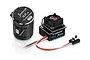 Hobbywing Justock XR10 G2.1 10.5T brushless motor and G3S 60A ESC combo set with cooling fan and power switch.