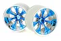 HSP 3.1" Blue Chrome Truck Rims 2Pcs 08008A
