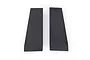 Two black, rectangular foam body reinforcement pads for an RC car, shown from a top-down perspective against a white background.