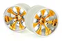 HSP 3.1" Orange Chrome Truck Rims 2Pcs 08008B