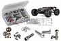 RC Screwz stainless steel screw kit for Arrma Kraton 6S EXB, featuring a plastic storage case, assorted hardware, and a picture of the RC car.