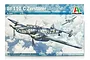 Italeri 1/72 scale Bf 110 C Zerstörer plastic model kit box art showing a German WWII aircraft in flight against a cloudy sky.