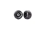 Traxxas 2.2/3.0" Mickey Thompson Drag Rear Tyres on Gloss Black Weld Rims - Glued Wheels 2Pcs 9476