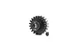A Traxxas 20T 1Mod hardened steel pinion gear with a set screw, shown against a plain white background.