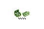 Two green anodized aluminium motor mounts with Traxxas branding and four black screws on a white background.