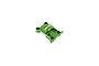 A green anodized aluminium gear cover for Traxxas RC vehicles, featuring the Traxxas logo printed in white.