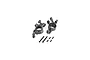 Two grey aluminium steering blocks for Traxxas RC vehicles with included mounting screws on a white background.