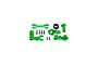 Traxxas green anodized aluminium steering bellcrank and drag link assembly parts kit including screws and a black plastic spacer.