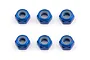 Factory Team Blue Aluminium 3mm Nyloc Nuts 6Pcs 31550