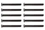 Ten black Team Associated 3x30mm fine thread button head screws arranged in two columns of five against a white background.