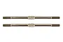 Two silver-coloured metal RC turnbuckles with threaded ends and a central hexagonal adjustment section, shown against a white background.