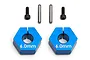 Factory Team Blue Aluminium 12mm Wheel Hex (6mm Thick) Set 6Pcs 71034