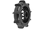 Pro-Line Roost MX rear paddle tyre mounted on a black spoked rim for RC motorcycles.