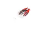 ARRMA 1/18 Typhon Grom Painted Body Shell - Red/White ARA412006