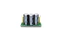 Castle Creations 8S capacitor pack featuring three cylindrical electrolytic capacitors mounted on a small green circuit board.