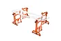 Yeah Racing 1/10 scale orange aluminium setup system tool for RC cars on a white background.
