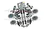 GPM Grey Silver Aluminium Complete Baja Rey Combo Set A BR10212248-GS