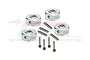 GPM Silver Aluminium 12mm Wheel Hexes 4Pcs w/ Screw Pins LMTM010-S