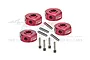 GPM Red Aluminium 12mm Wheel Hexes 4Pcs w/ Screw Pins LMTM010-R