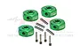 GPM Green Aluminium 12mm Wheel Hexes 4Pcs w/ Screw Pins LMTM010-G