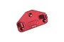 A red anodized aluminium servo mount for RC cars, featuring the GPM logo and 7075 engraving on a white background.