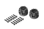 Boom Racing Black Aluminium 12mm (+8mm Offset) ProBuild Wheel Hub Adapters 2Pcs BRXT608V2