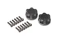 Boom Racing Black Aluminium 12mm (+4mm Offset) ProBuild Wheel Hub Adapters 2Pcs BRXT604V2