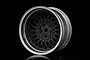 MST 1.9" 501 Off-Set Changeable Flat Silver/Flat Black Rims 4pcs  832104FBK