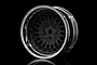 MST 1.9" 501 Off-Set Changeable Silver/Flat Black Rims 4pcs 832103FBK