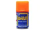 A can of Mr. Color Spray Gloss Clear Orange acrylic paint by Mr. Hobby against a white background.