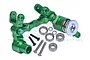 GPM Green Aluminium Steering Bell Crank/Drag Link Assembly w/ Servo Saver TXM048NA-G