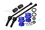 GPM 110mm Medium Carbon Steel Front/Rear CVD Shaft 2Pcs w/ Blue Aluminium Wheel Lock & Hex Claw Set TXMW110F/RSN-B