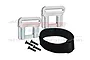 GPM Silver Aluminium Battery Hold Down Retainer Set TS0126-S