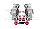 GPM Silver Aluminium Steering Hubs 2Pcs ER2021N-S