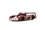 A Kyosho Mini-Z Toyota GT-One TS020 RC car in red and white No.3 livery, shown from a front three-quarter angle against a white background.