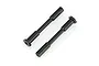Two black metal steering posts for an RC car, shown against a white background.