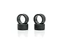 Four black Kyosho Mini-Z radial wide racing tires stacked in two pairs against a white background.