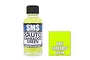 A 30ml bottle of Scale Modellers Supply Auto Barbados Green paint with a black cap, next to a green square swatch labeled PA01 Barbados Green.
