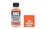 A 30ml bottle of Scale Modellers Supply Auto Colour Tangerine Orange paint next to a color swatch square labeled PA06 Tangerine Orange.