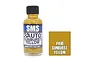 A 30ml bottle of SMS Auto Sunburst Yellow acrylic lacquer paint next to a color swatch labeled PA10 Sunburst Yellow.