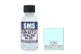 A 30ml bottle of SMS Auto Opaline Blue acrylic lacquer paint next to a color swatch box labeled PA34 Opaline Blue.