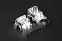 Rovan silver aluminium gearbox case set for RC cars, including two main housing halves and a collection of various black mounting screws.