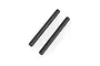 Two black metal hinge pins for RC car suspension, shown against a white background.