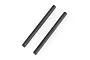 Two identical black metal suspension arm pins for RC vehicles, shown against a white background.