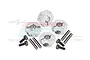 GPM Aluminium 12mm Clamping Wheel Hexes 4Pcs - Silver XV2010-S