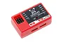 FMS Reflex V3 flight controller module in a red plastic case with connection ports and labels.